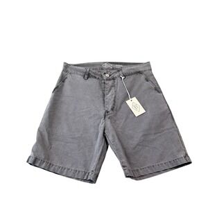 Alex Crane Organic Cotton Flat Front Antiqued Gray Button Fly Chino 30 NWT